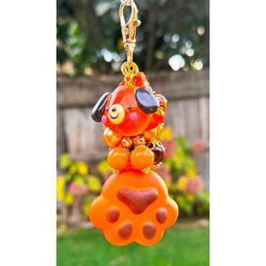 Kawaii Dog Paw Pan Bread Squishy Keychain Purse Bag Charm